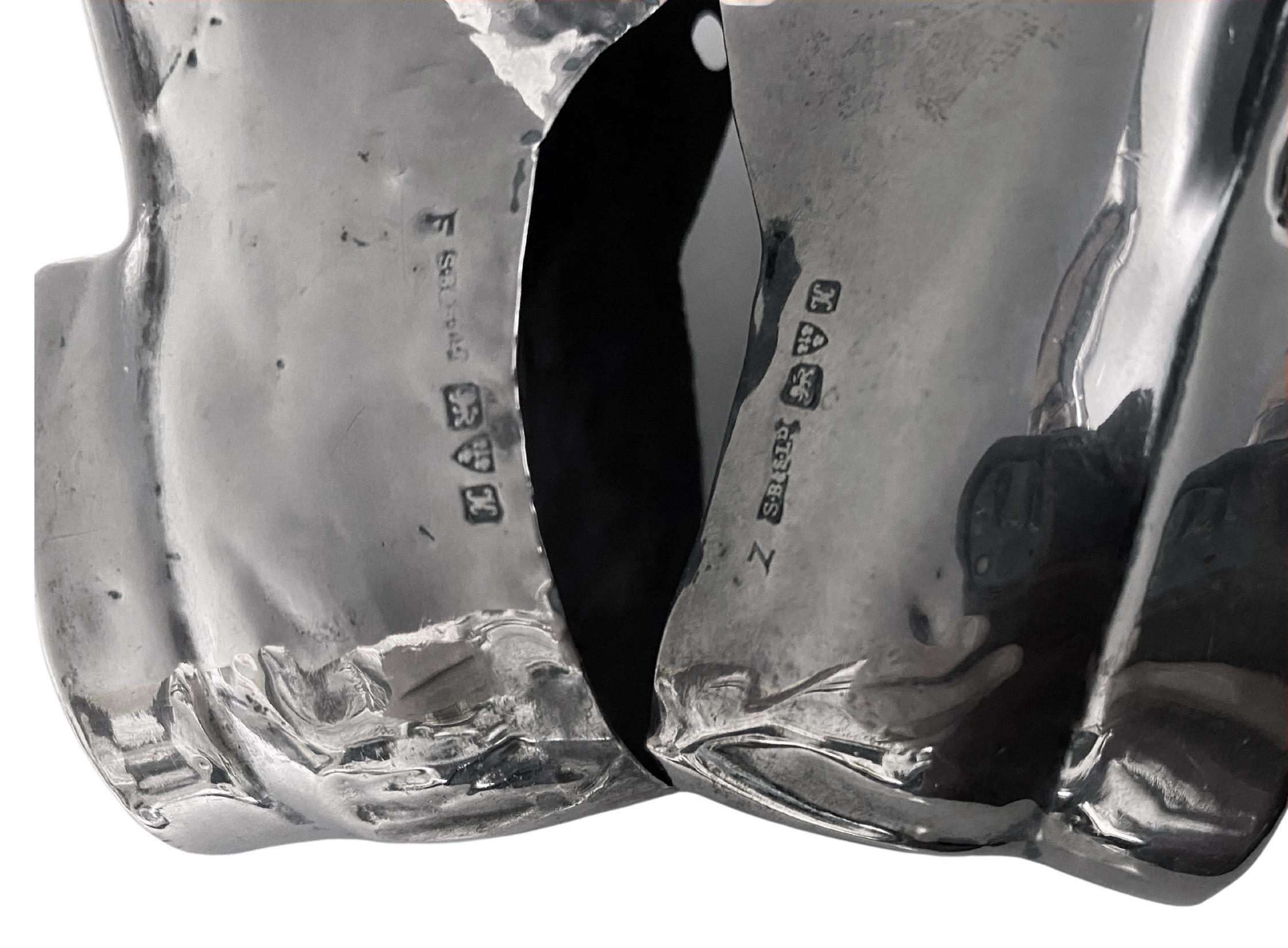 Paar antike Silber Schuh-Anstecknadelkissen Chester 1910, S. Blankensee & Sohn im Angebot 1