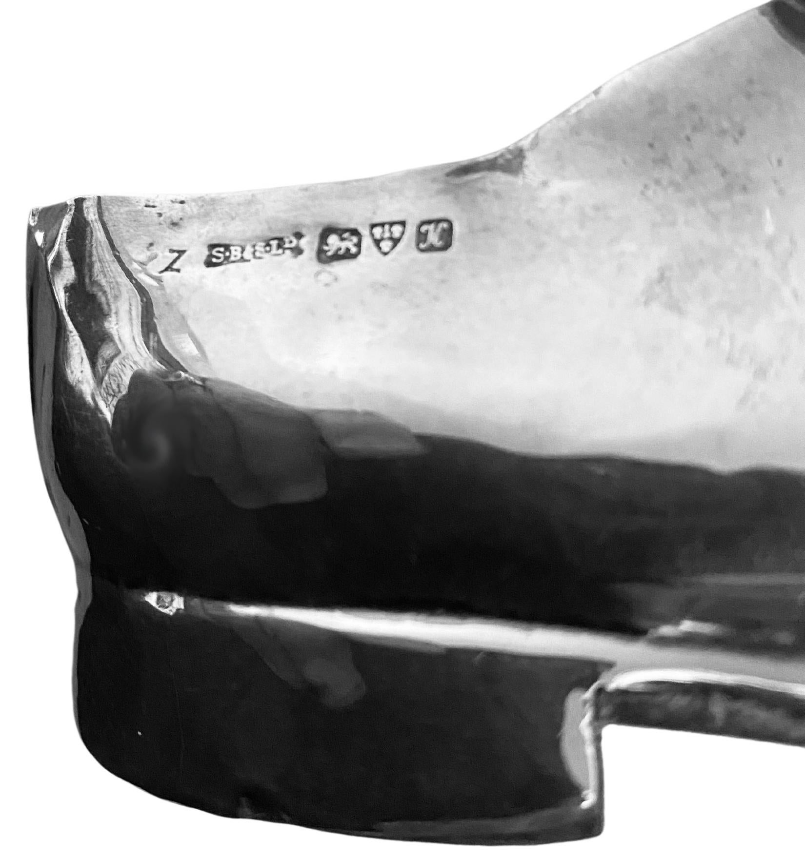Paar antike Silber Schuh-Anstecknadelkissen Chester 1910, S. Blankensee & Sohn im Angebot 4