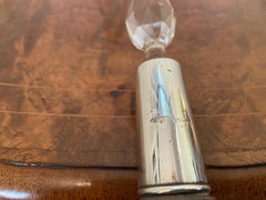 Pair of Antique Silver Topped Cut Glass Scent Bottles
