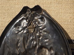 Pair of Antique Silvered Metal Hunt Plaques from France, Circa 1900