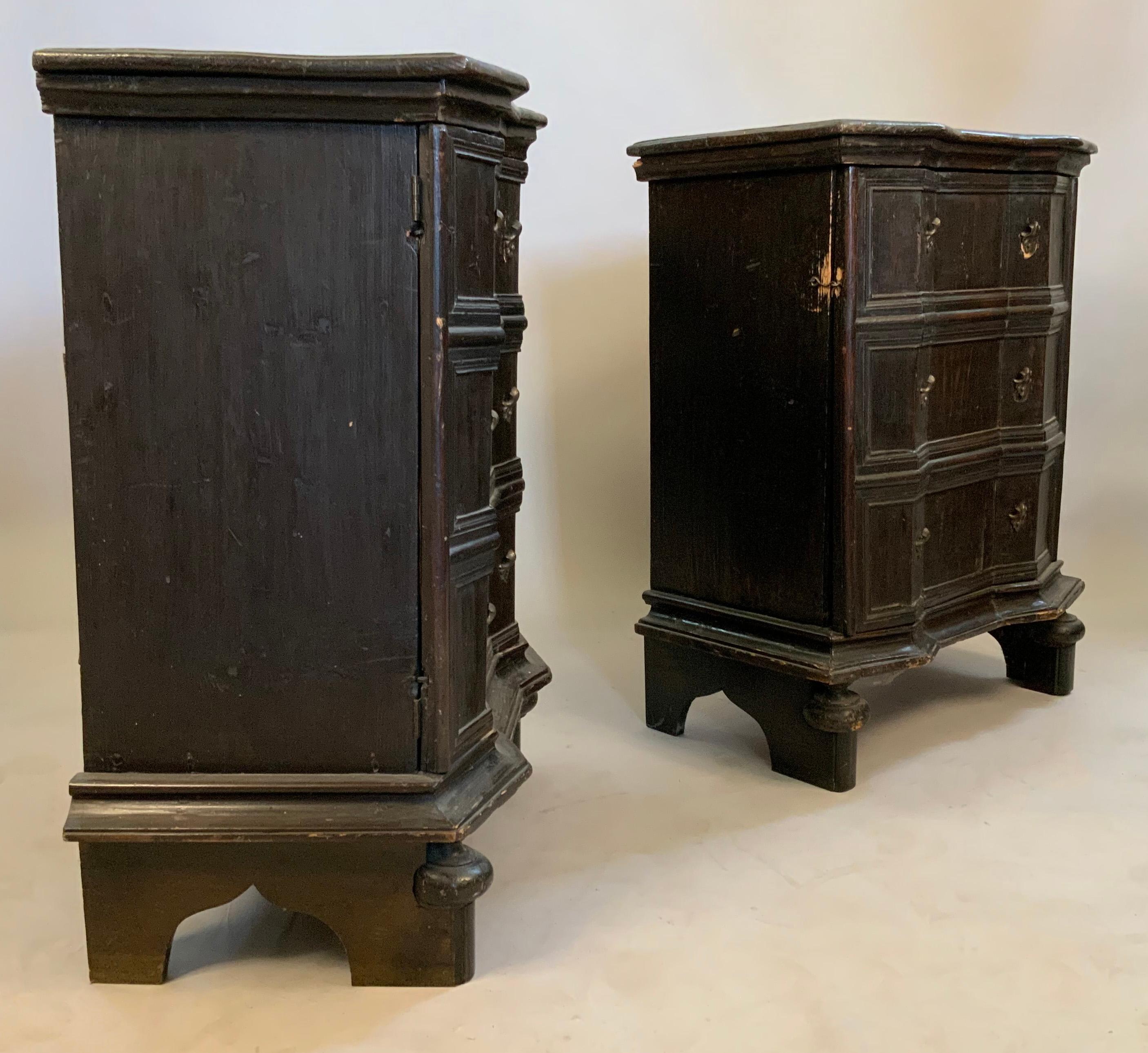 Pair of Antique Single Door Cabinets, Faux Chests 2