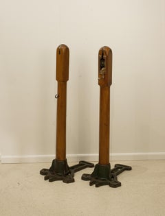 Pair of Antique Slazenger Tennis Posts