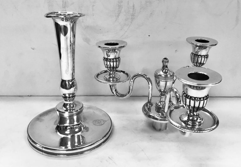 Pair of Antique Spanish Silver Candelabra at 1stDibs