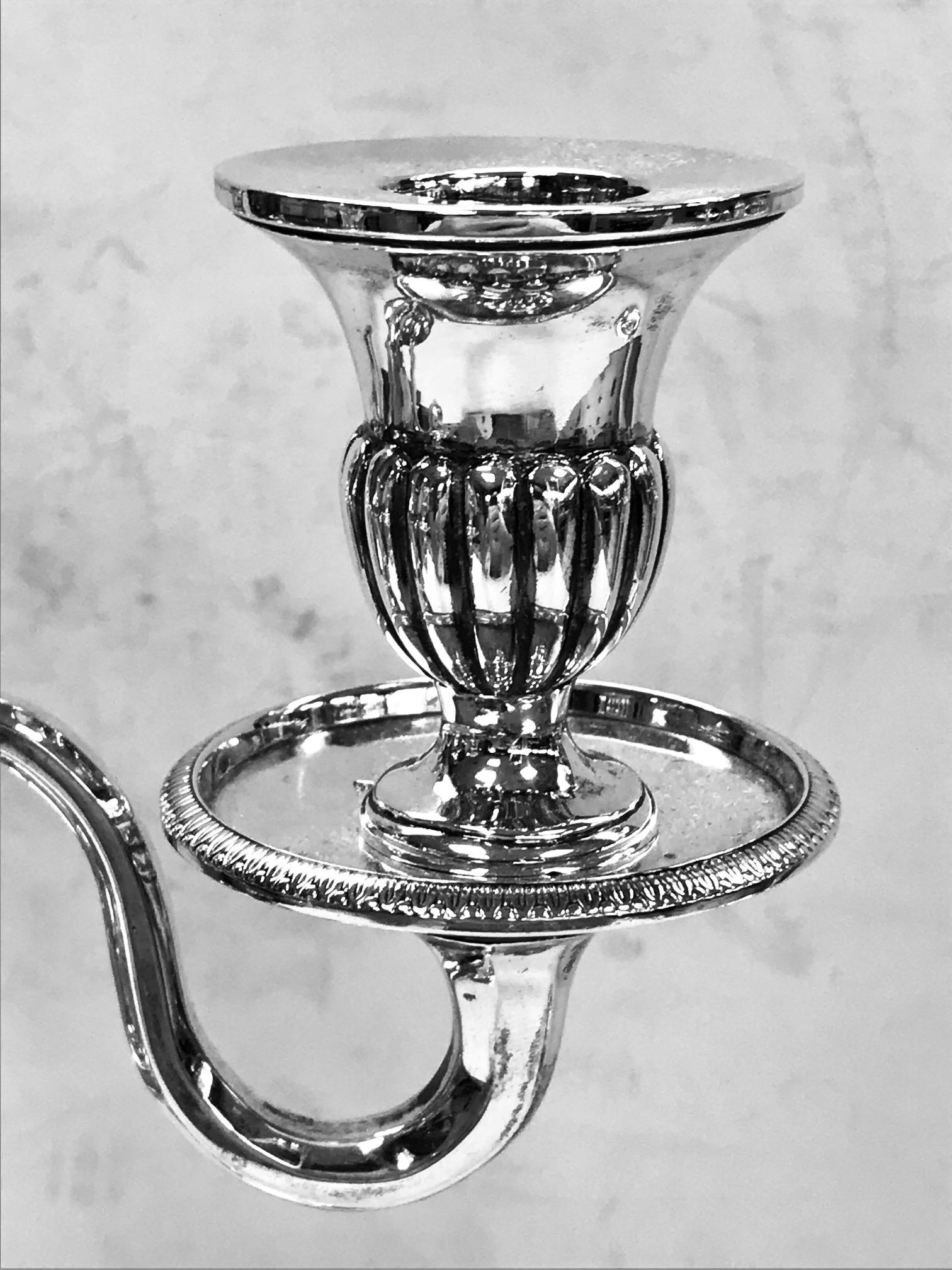 Pair of Antique Spanish Silver Candelabra 3