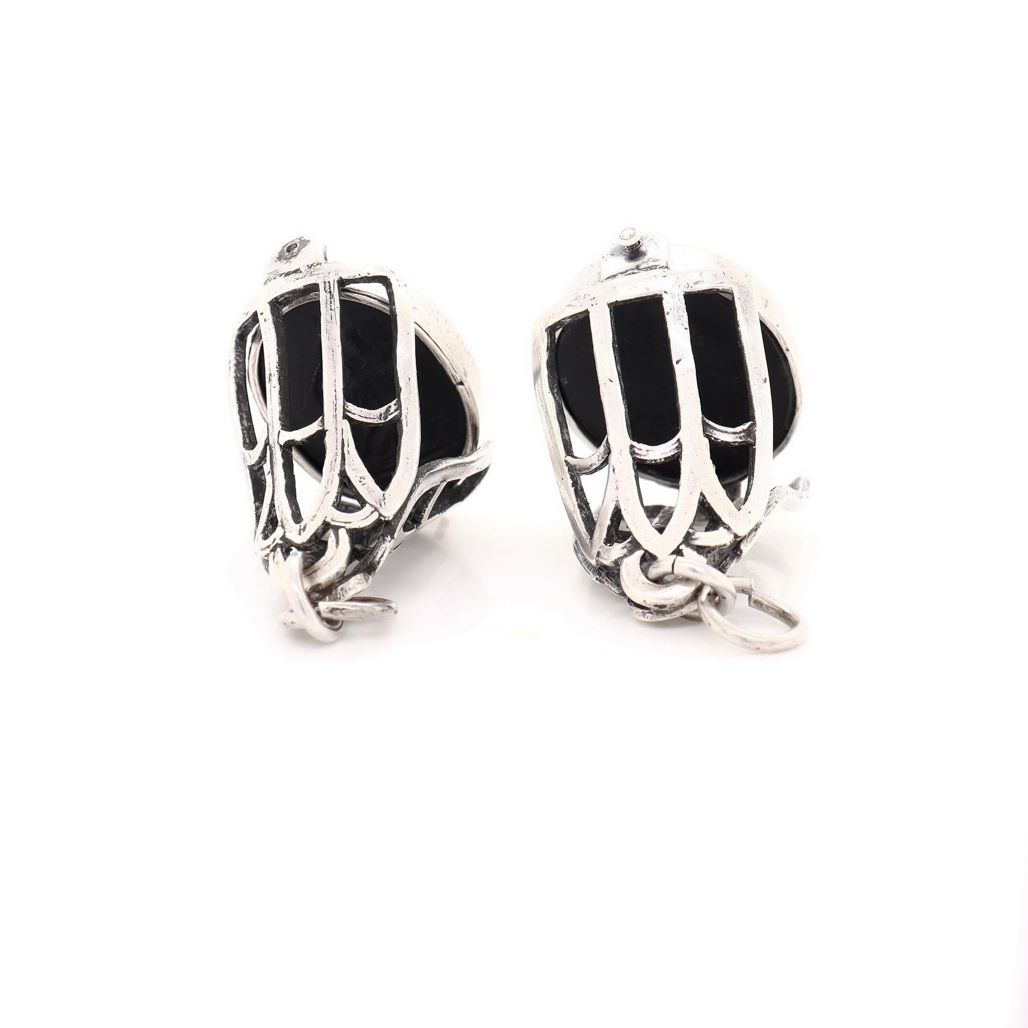 Paire de boutons de montre anciens avec sceaux en intaille en basalte de Wedgwood & Bentley en vente 8