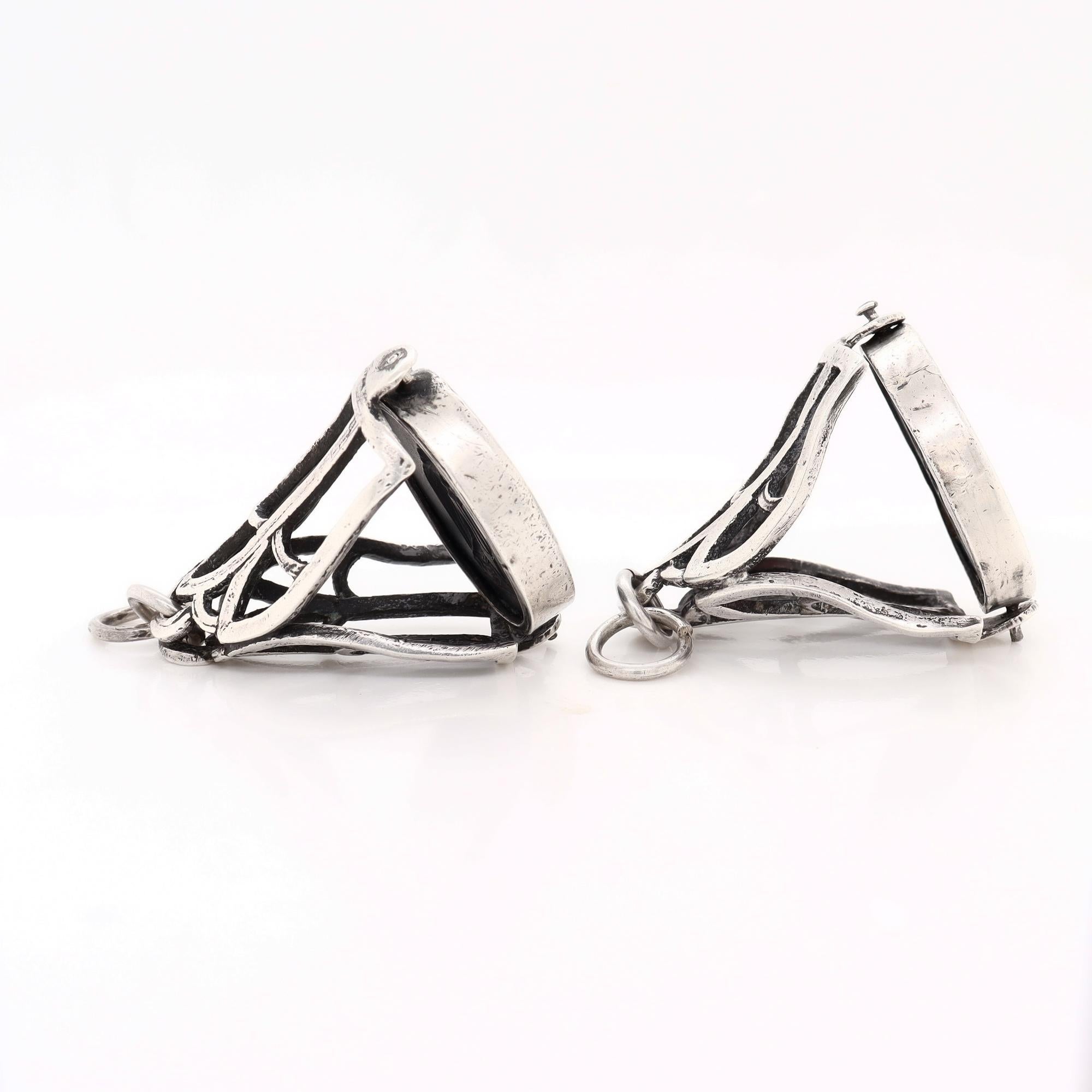 Paire de boutons de montre anciens avec sceaux en intaille en basalte de Wedgwood & Bentley en vente 9