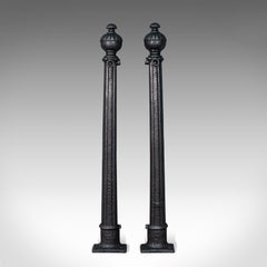 Pair of, Antique Stable Yard Hitching Posts, Equestrian, Architectural, Georgian