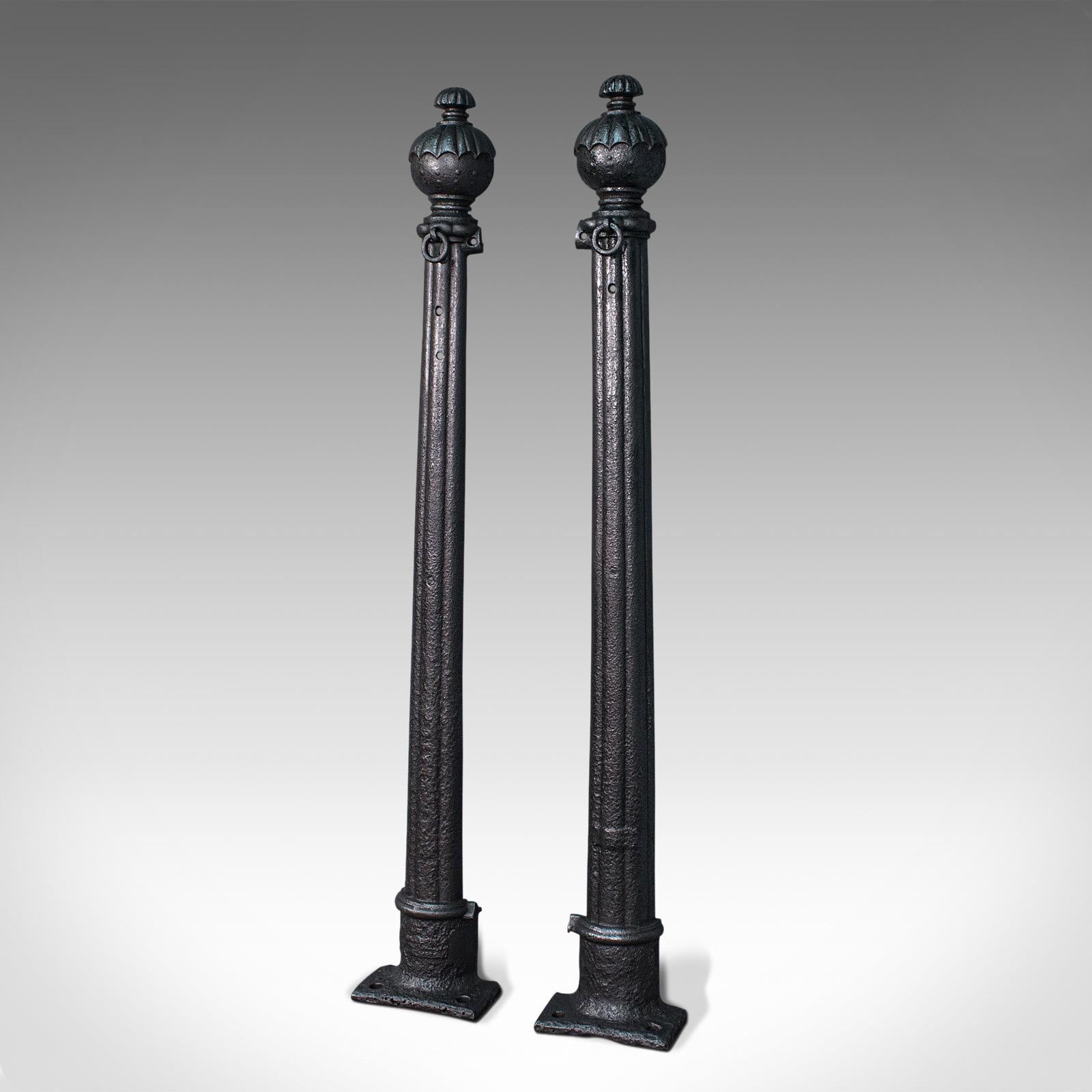 British Pair of, Antique Stable Yard Hitching Posts, Equestrian, Architectural, Georgian