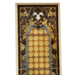 Pair of Antique Stained Glass Windows, Sold Individually