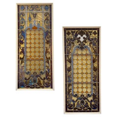 Paar antike Buntglasfenster, einzeln verkauft