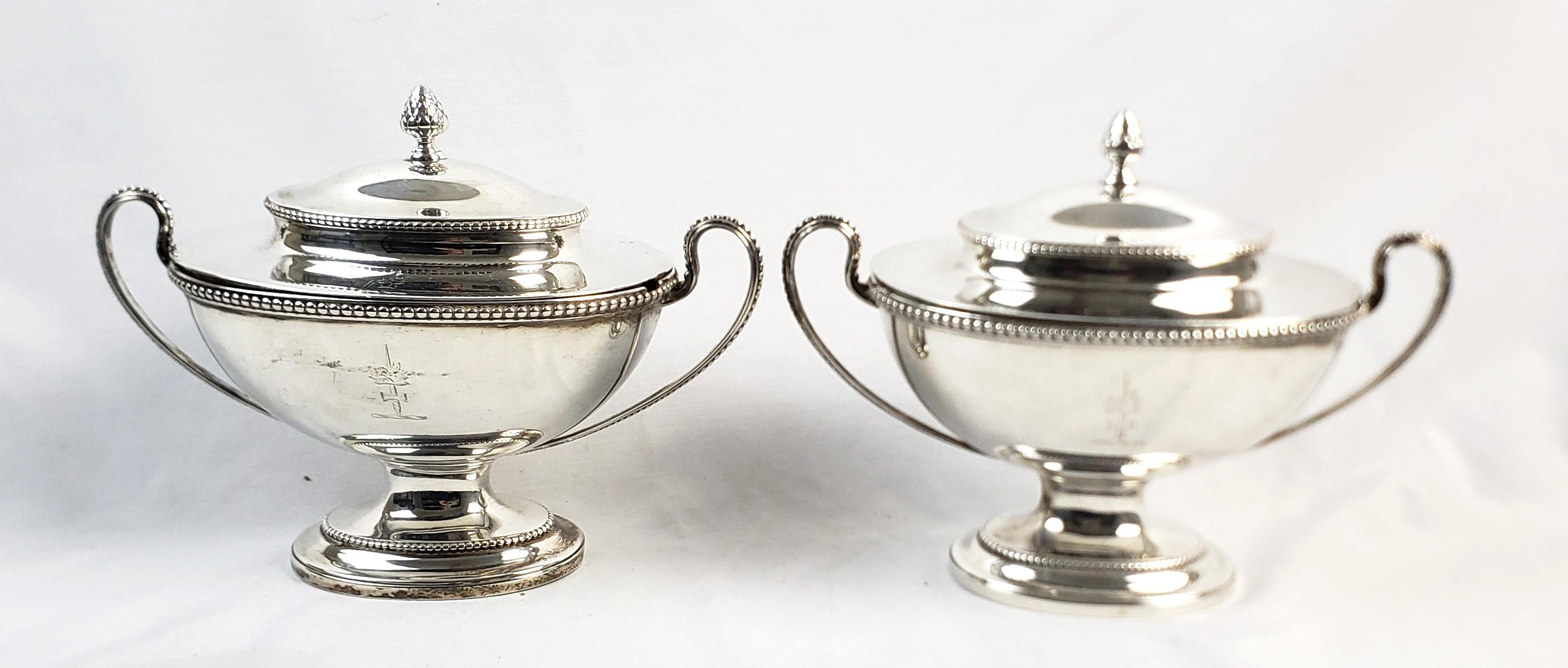 George IV Pair of Antique Sterling Silver Georgian Covered Sauce Tureens For Sale