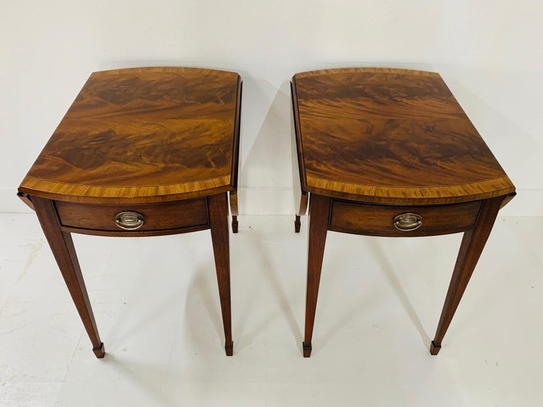 Pair Of Antique Style Ethan Allen Pembroke Tables For Sale At 1stdibs