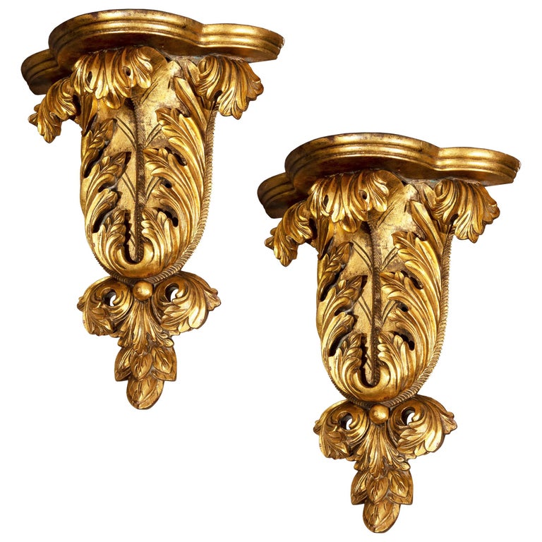 Pair of Antique Style Wall Brackets or Sconces at 1stDibs