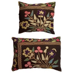 Pair of Antique Suzani Pillows