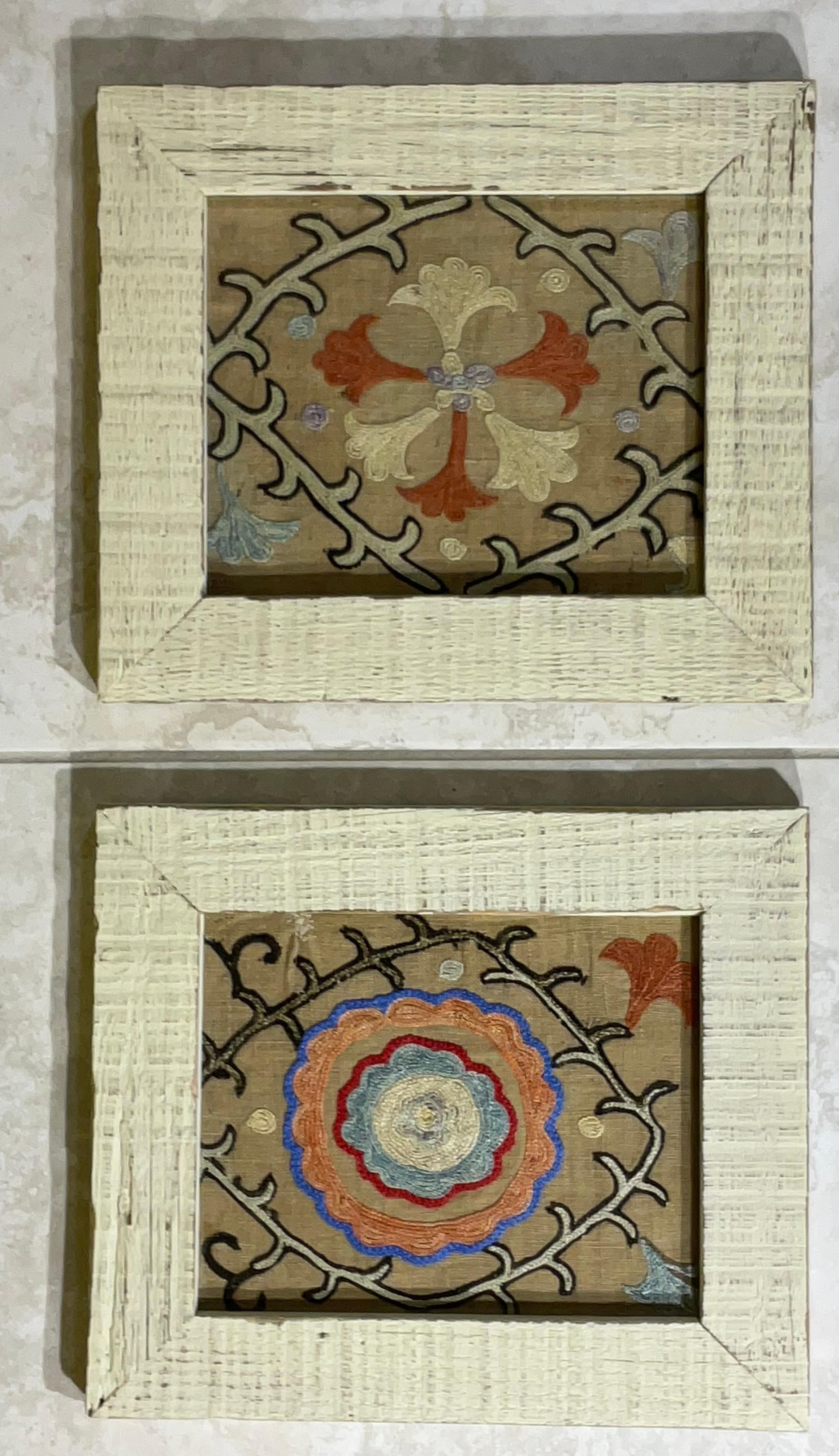 Pair Of Antique Suzani Wall Hanging For Sale 1