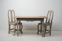 Pair of Antique Swedish 18th Century Baroque Chairs