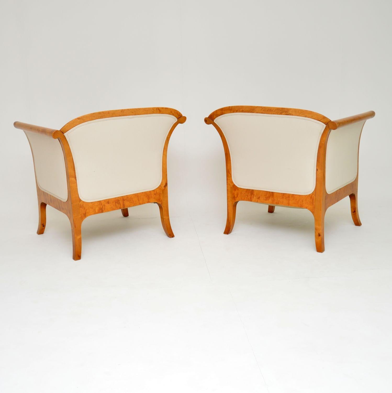 Pair of Antique Swedish Biedermeier Armchairs 7