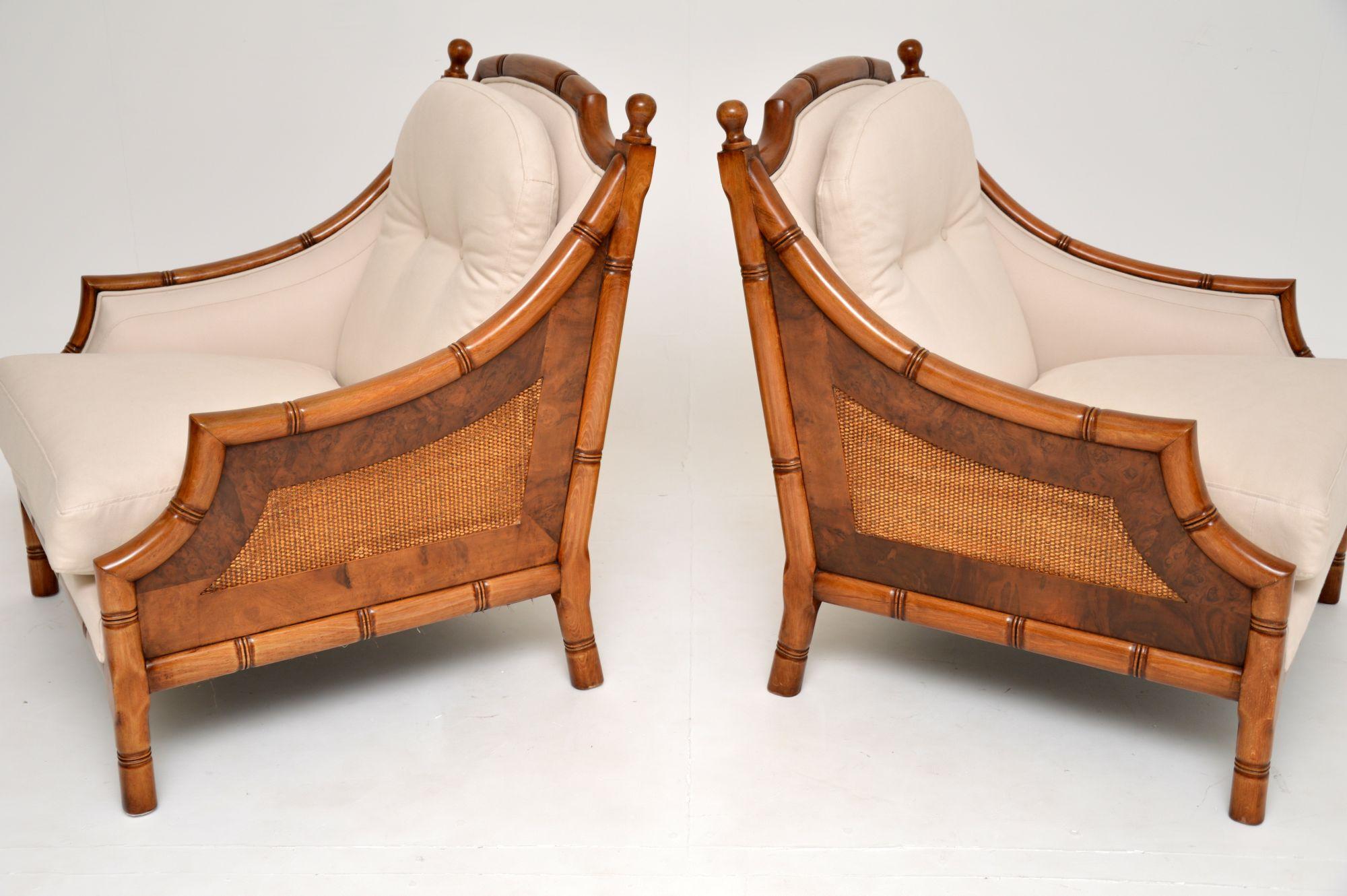 Pair of Antique Swedish Colonial Style Armchairs in Walnut 5