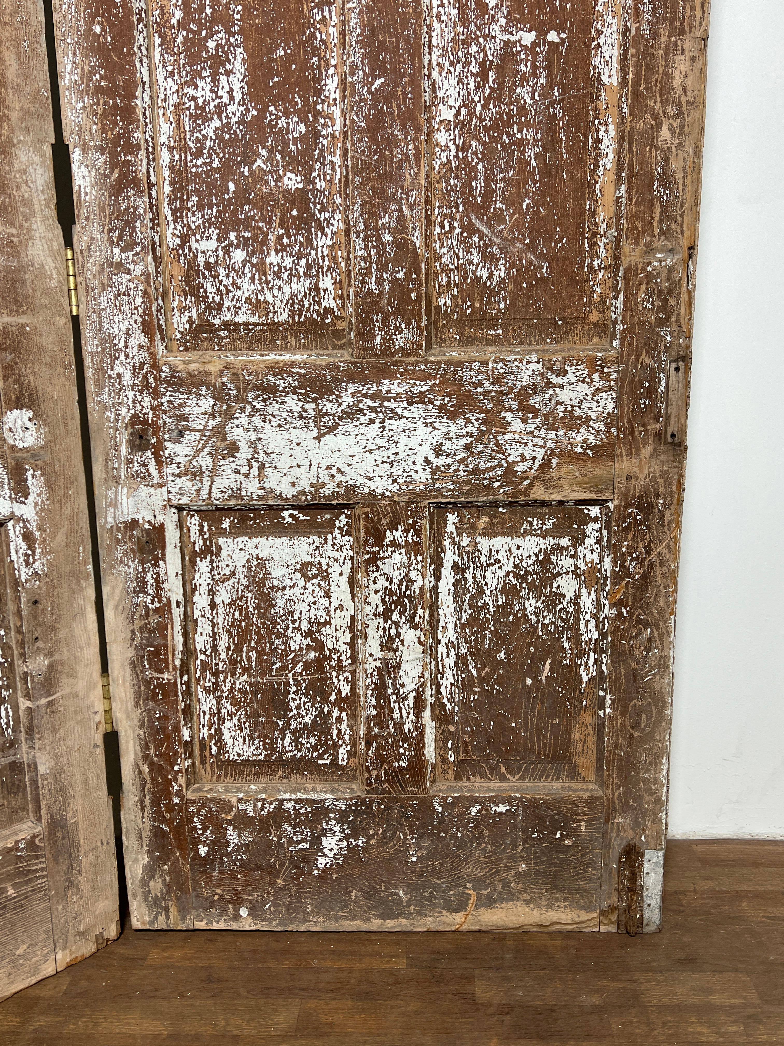 Paire de portes suédoises anciennes datant du 18ème siècle Abîmé - En vente à Peabody, MA