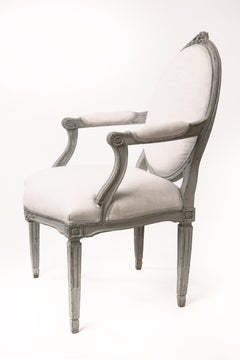 Paire d'anciens fauteuils/fauteuils suédois du XVIIIe siècle