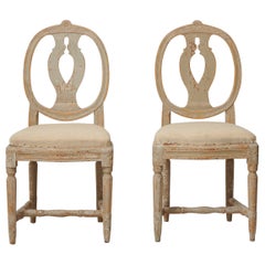 Pair of Antique Swedish Gustavian Handmade Chairs