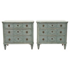 Pair of Antique Swedish Gustavian Style Chest of Drawers