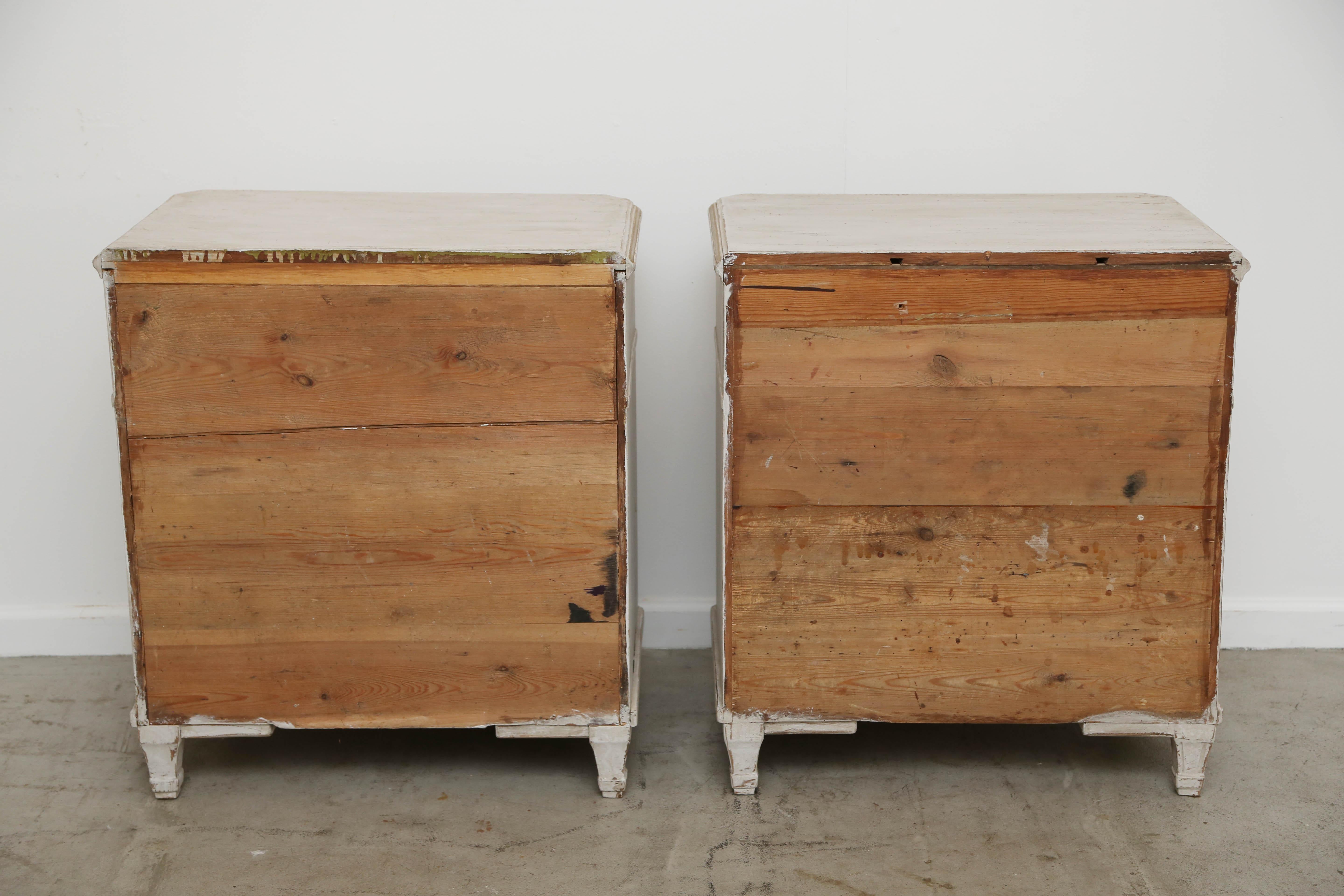 Pair of Antique Swedish Gustavian Style Painted Chests with Greek Key 3