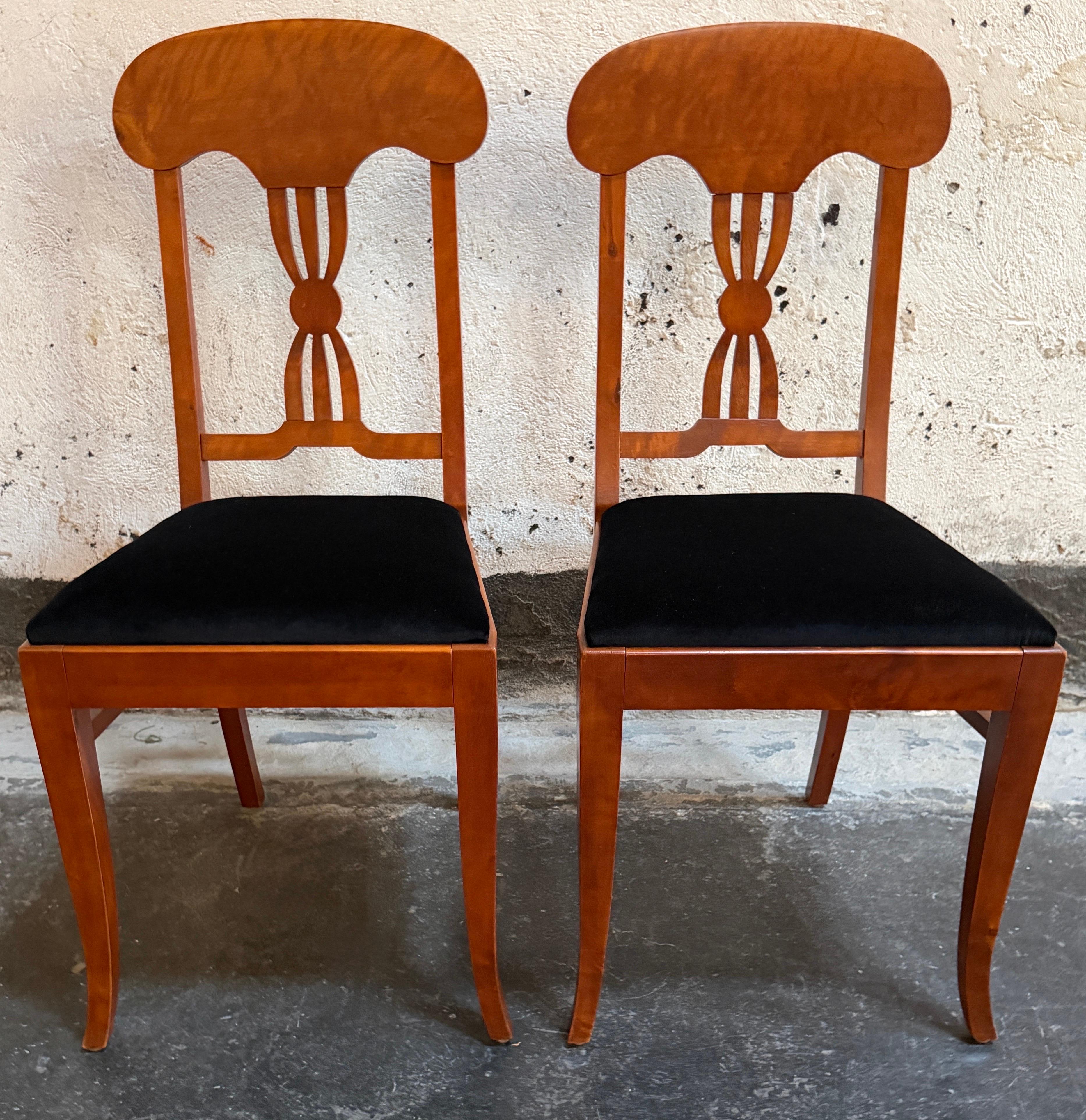 Coppia di antiche sedie svedesi Karl Johan (Biedermeier) Revival c. 1900 in vendita 3