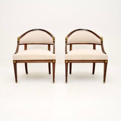 Pair of Antique Swedish Neoclassical Armchairs