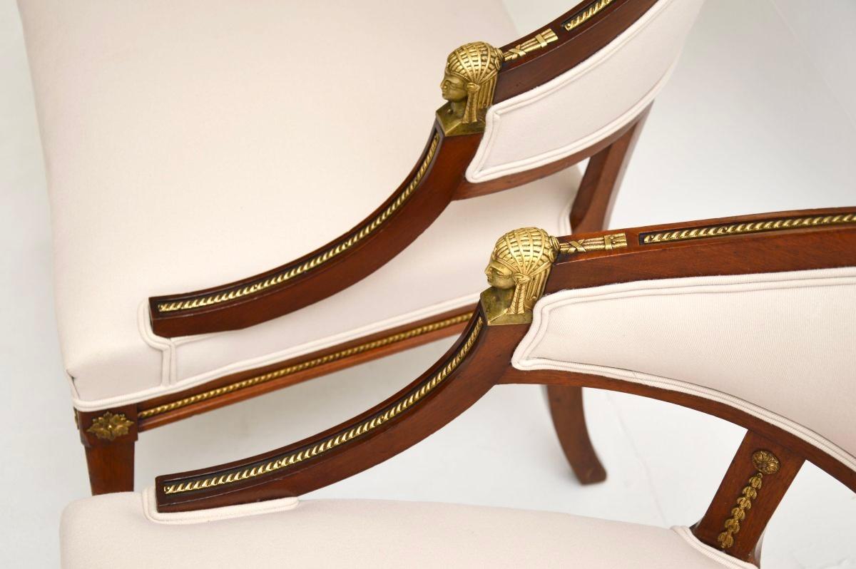 Tessuto Coppia di antiche poltrone svedesi in stile neoclassico in vendita
