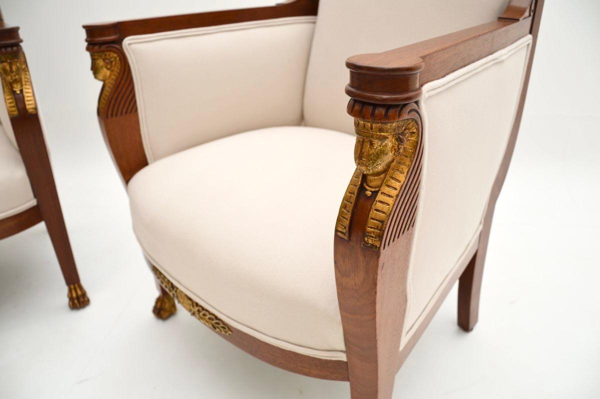 Coppia di antiche poltrone svedesi in stile neoclassico in vendita 1