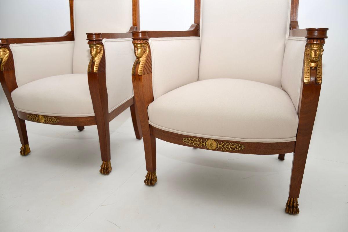 Coppia di antiche poltrone svedesi in stile neoclassico in vendita 2