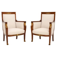 Coppia di antiche poltrone svedesi in stile neoclassico