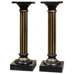 Pair of Retro Swedish Neoclassical Late Empire Pedestals