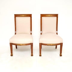 Pair of Antique Swedish Neoclassical Side Chairs