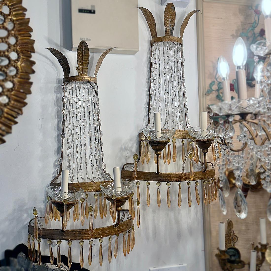 Metallo Coppia di antiche lampade svedesi in vendita