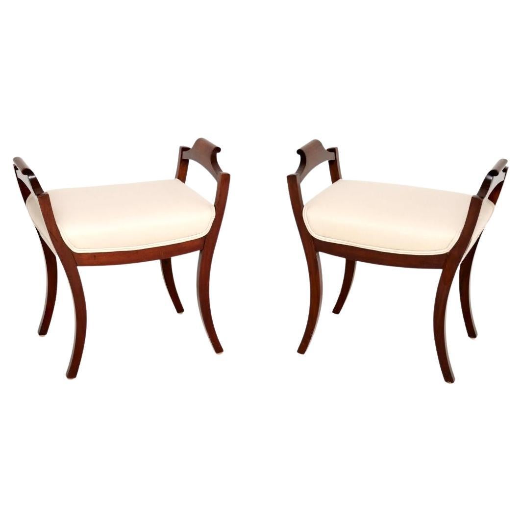 Pair of Antique Swedish Stools For Sale