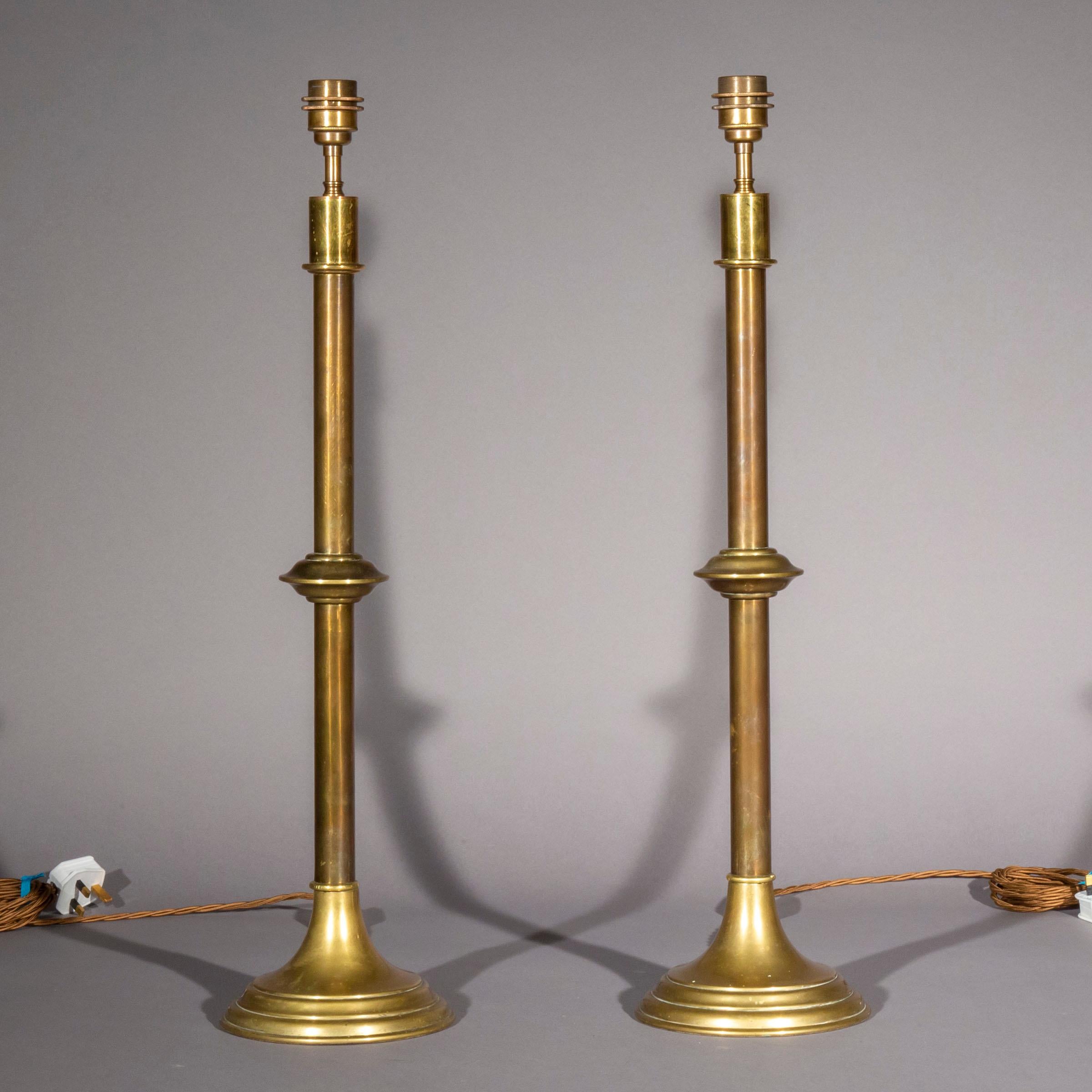 tall brass lamp