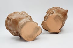 Pair of Antique Terracotta Heads, 20th Century