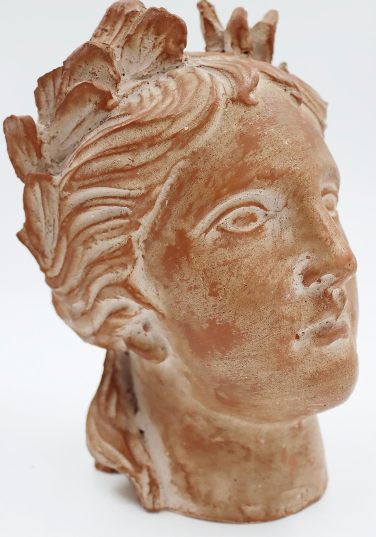 Pair of Antique Terracotta Heads, 20th Century 2