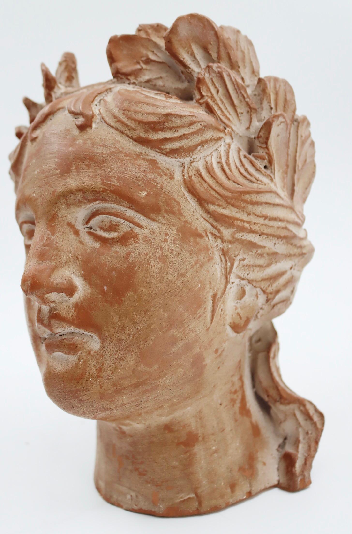 Pair of Antique Terracotta Heads, 20th Century 3