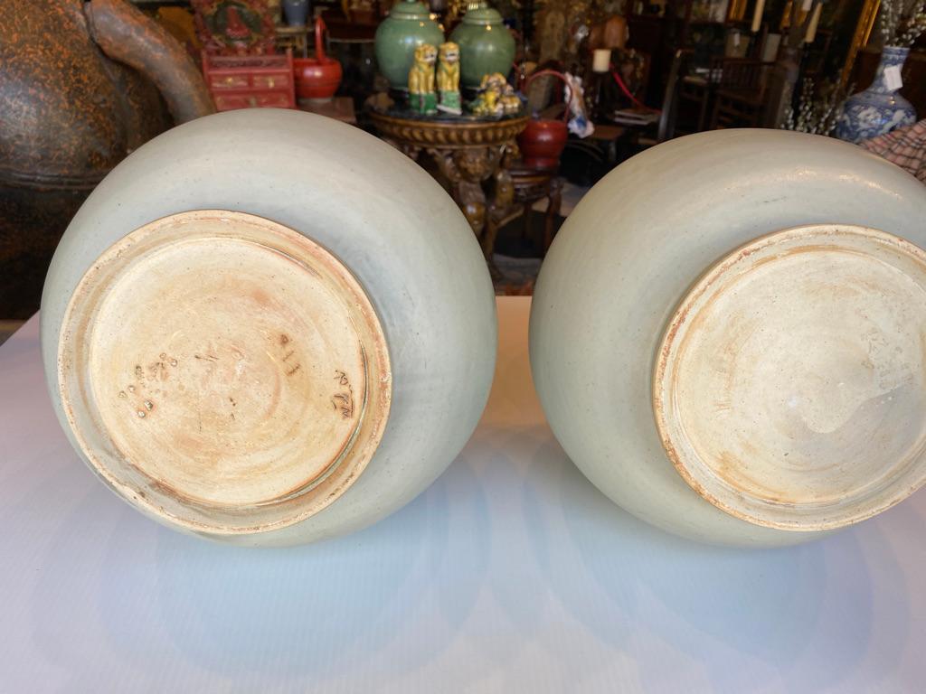 Chinese Export Pair of Antique Tibetan Gourd Vases For Sale