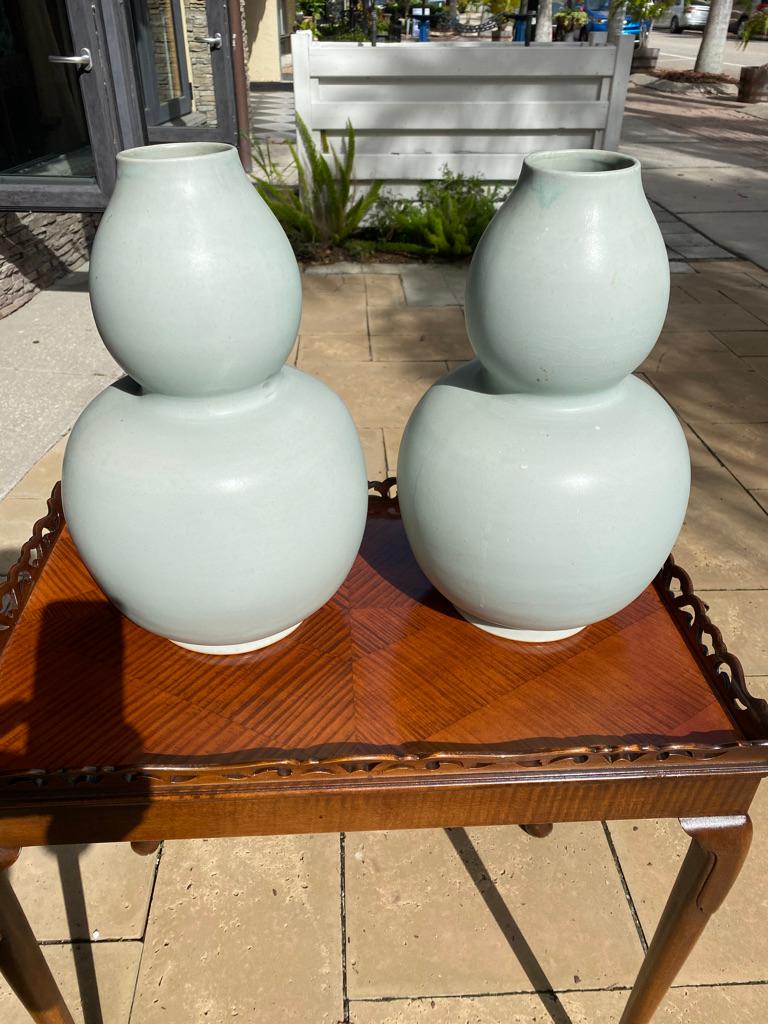 Early 20th Century Pair of Antique Tibetan Gourd Vases For Sale
