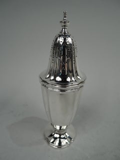 Pair of Antique Tiffany Edwardian Classical Sterling Silver Pepper Shakers