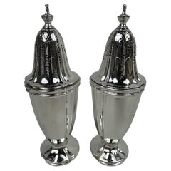 Pair of Antique Tiffany Edwardian Classical Salt & Pepper Shakers