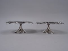 Pair of Antique Tiffany Edwardian Classical Sterling Silver Compotes