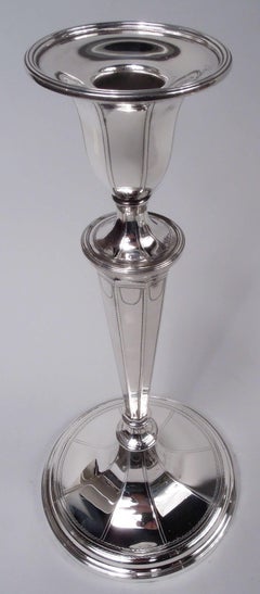 Pair of Antique Tiffany English Neoclassical Candlesticks
