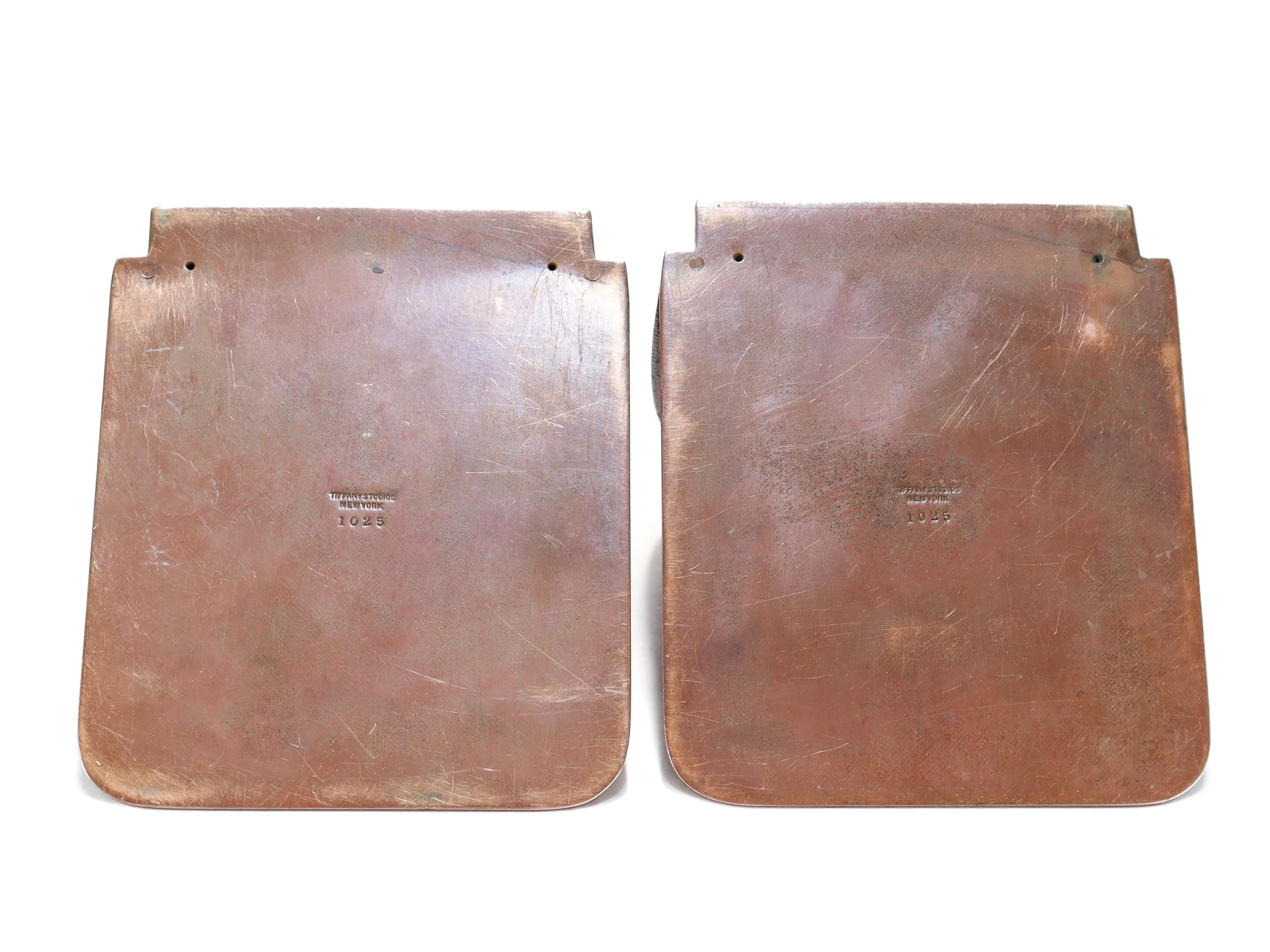 Pair of Antique Tiffany Studio New York Bronze Buddha Bookends No. 1025 For Sale 1