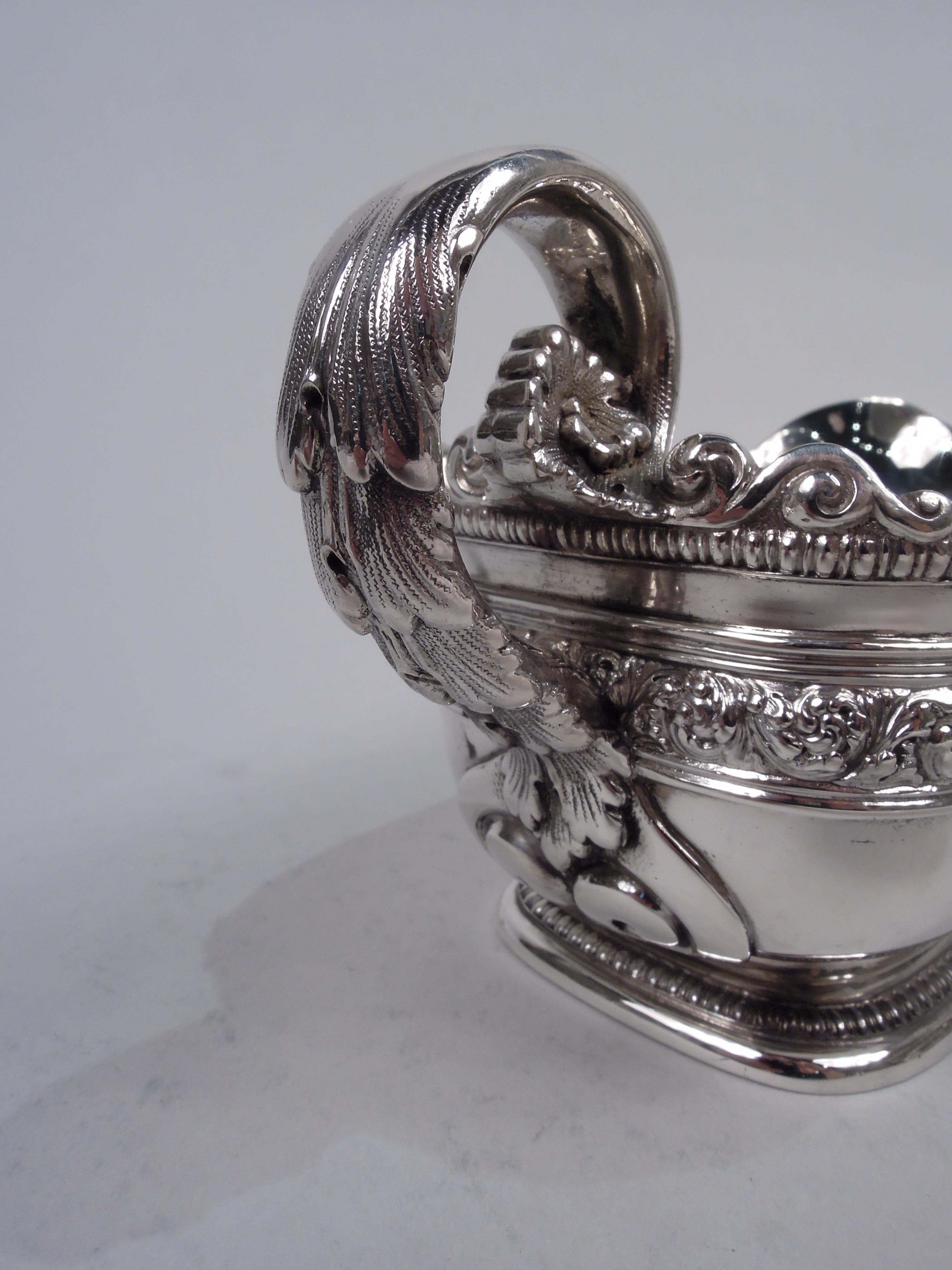 19th Century Pair of Antique Tiffany Victorian Classical Sterling Silver Sauceboats For Sale