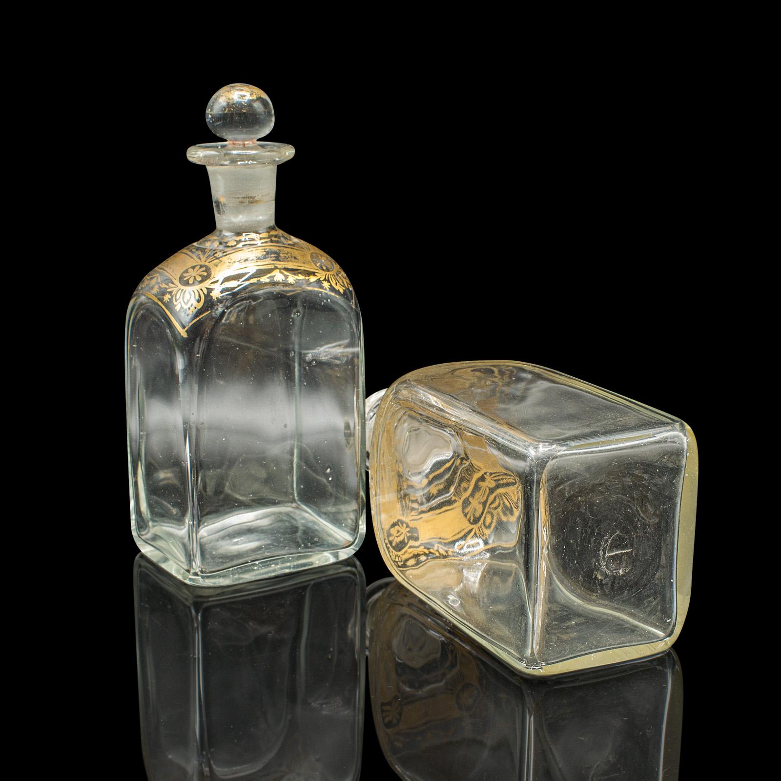 Pair of Antique Tincture Bottles, English, Glass Apothecary Jars, Georgian, 1800 For Sale 5